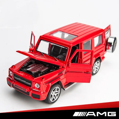 KIDAMI 1:32 Сплав G65 SUV AMG литая под давлением игрушка, модель автомобиля автомобильный прицеп автомобиль со звуковым светом Подарочная коллекция для мальчиков Горячие WEELS - Color: Red