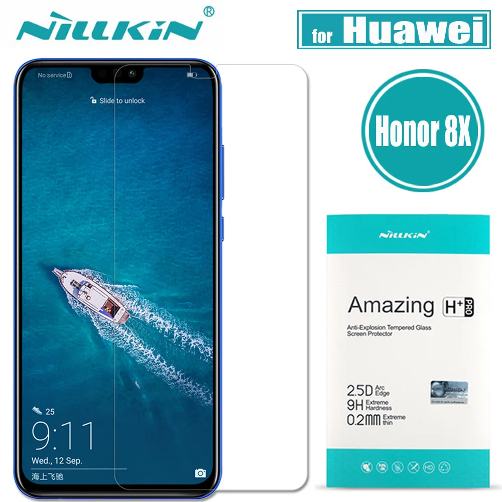 

Huawei Honor 8X Tempered Glass Screen Protector Nillkin Amazing H+Pro 9H Hard Clear Glass Protective Film for Huawei Honor 8X