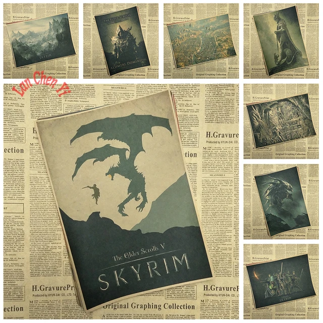 Special Price The Elder Scrolls V Skyrim Classic game Kraft Paper Poster Bar Cafe Living Room Dining room Decorative Paintings Special Price The Elder Scrolls V Skyrim Classic game Kraft Paper Poster Bar Cafe Living Room Dining room Decorative Paintings