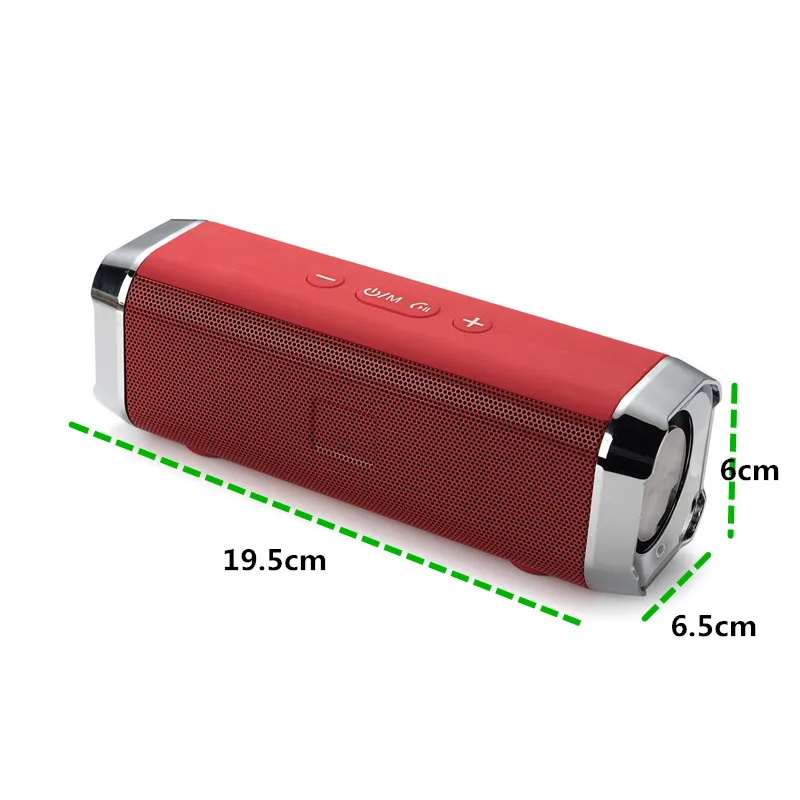 Портативный Wooterproof Bluetooth Динамик Напольные колонки USB TF Hands Free Саундбар FM радио бас