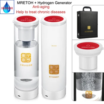

MRETOH Molecular Resonance 7.8Hz and Hydrogen generator Pure H2 Rich Hydrogen Water 500ML Electrolytic water bottle