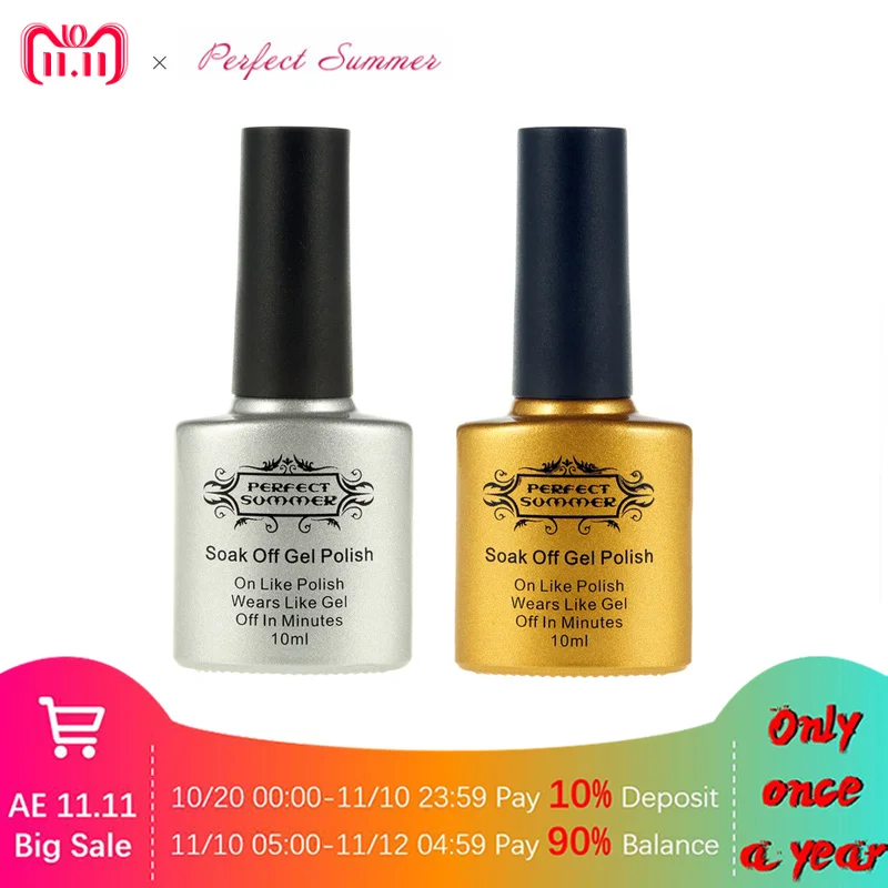 Perfect Summer 10 ml Nail Gel Polish Base gel And Top Coat Nail Gel