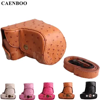 

CAENBOO Leather Camera Bag For Canon EOSM EOSM2 EOSM10 15-45mm Lens Hard PU Protector Camera Body Cover Case Skin+Shoulder Strap