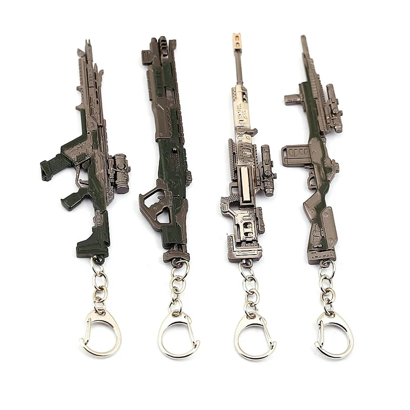 

12CM APEX LEGENDS Battle Royale Action Figure Gun Model Keychain Metal apex Weapon Christmas Toys Kids Gifts