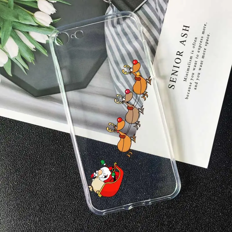 TPU D1416 Рождественский подарок на год чехол для телефона с изображением оленя снега для Huawei P20 pro mate 20 10 lite honor 10 P8 P9 P10 P30 P20 Lite ТПУ силиконовый чехол - Цвет: TPU D1416