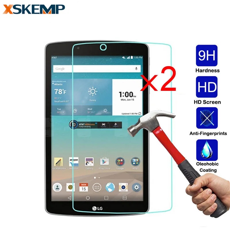 2Pcs/Lot 0.3mm Toughened Tempered Glass Tablet Screen Protector Film For LG G PAD 10.1 V700 7.0
