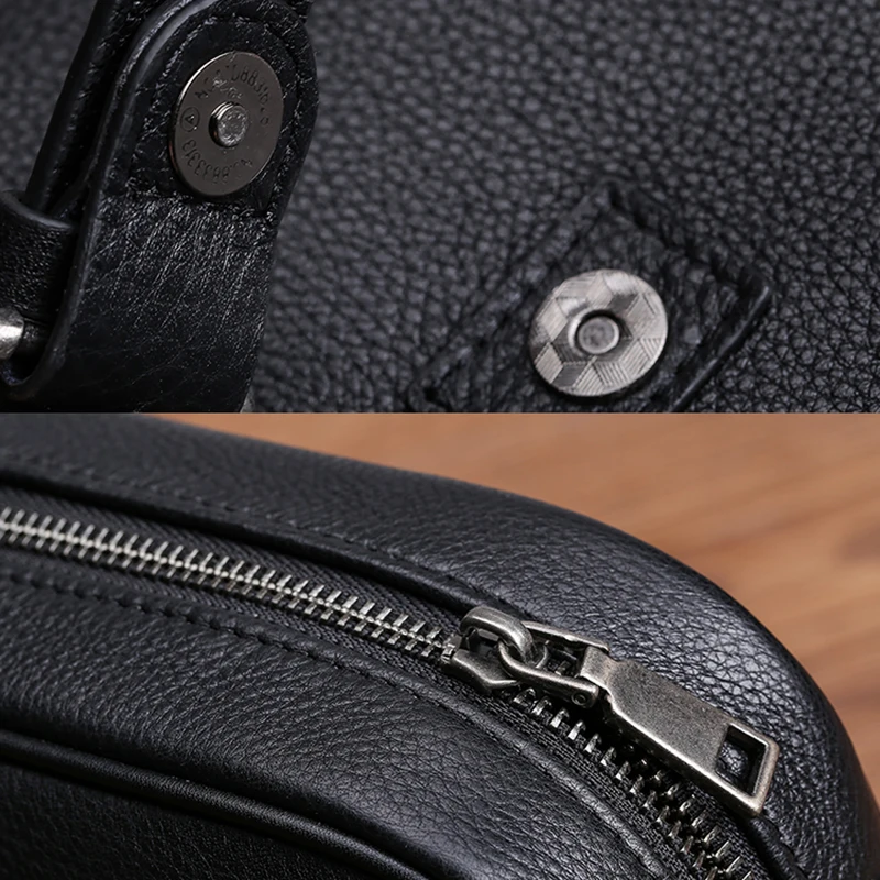 AETOO Men's leather casual fashion oblique cross package horizontal large capacity head layer Cowhide men's shoulder bag