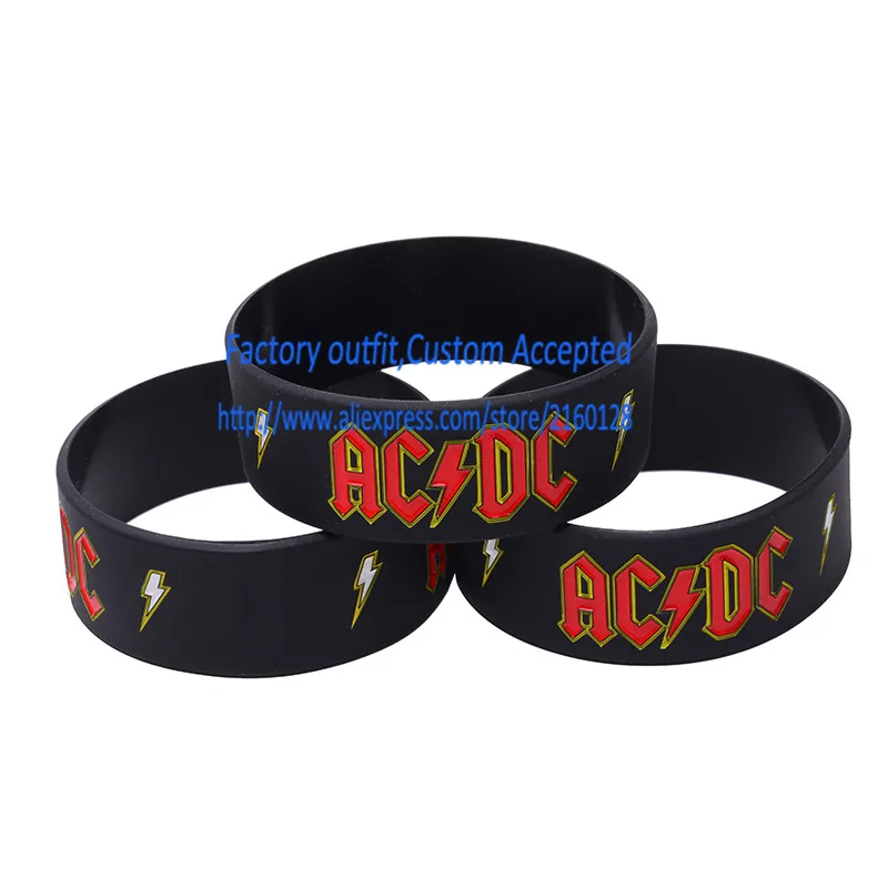 30pcs Lot Ac Dc Silicone Wristband Rock Band Fans Bracelets Punk 30pcs Lot Ac Dc Silicone Wristband Rock Band Fans Bracelets Punk Metal Gift Custom Accepted Wholes In Id From Jewelry Accessories On