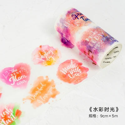 

New planner notebook washi tape DIY decoration masking tape Stationery stickers sentence word kawaii cute pink gold Freeshipping