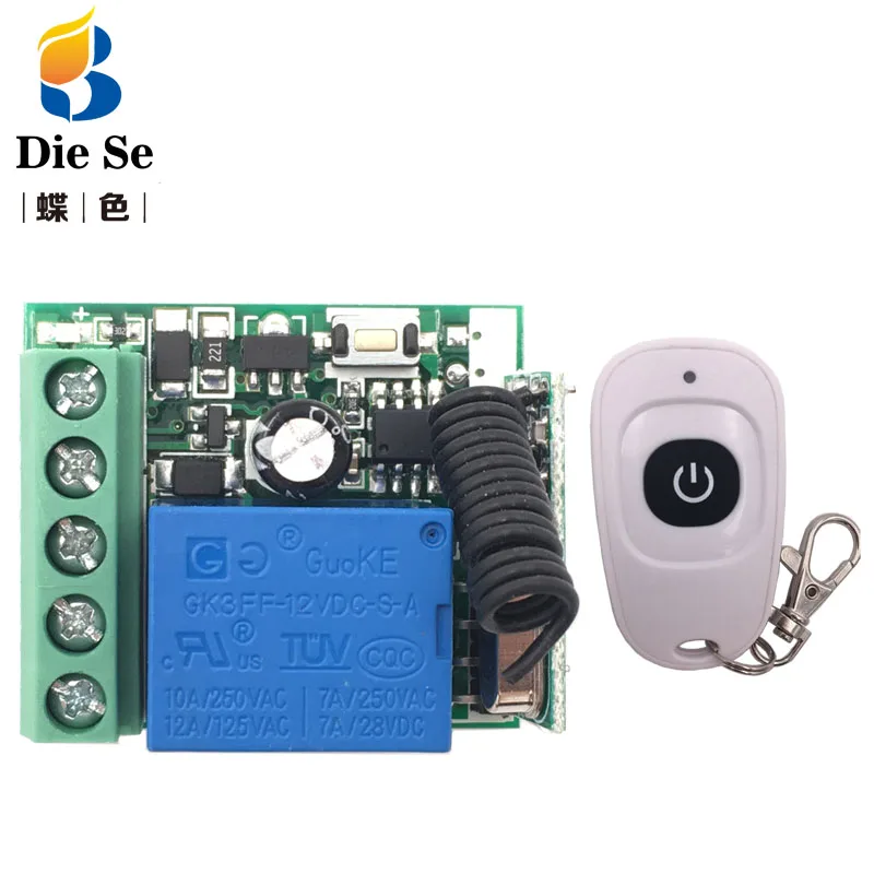 DC 12 V 10A 1CH 433 Mhz пульт дистанционного управления радиочастотный релейный приемник для освещения и лампы беспроводной переключатель ВКЛ или ВЫКЛ