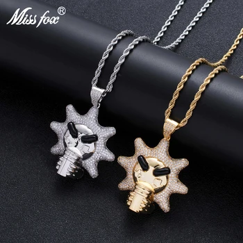 

Missfox New Little Sun Drinking Pendant Necklace Fashion Creative Hip Hop Pendant Men Gold Chains Jewelry For Gift Hot Selling