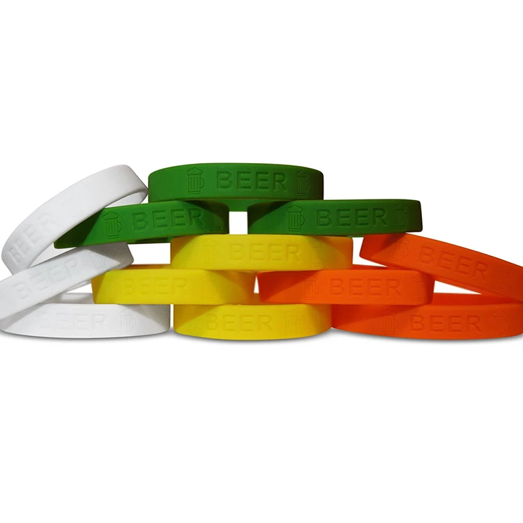 300pcs Drink Beer sport silicone wristband braceletin Wrap Bracelets