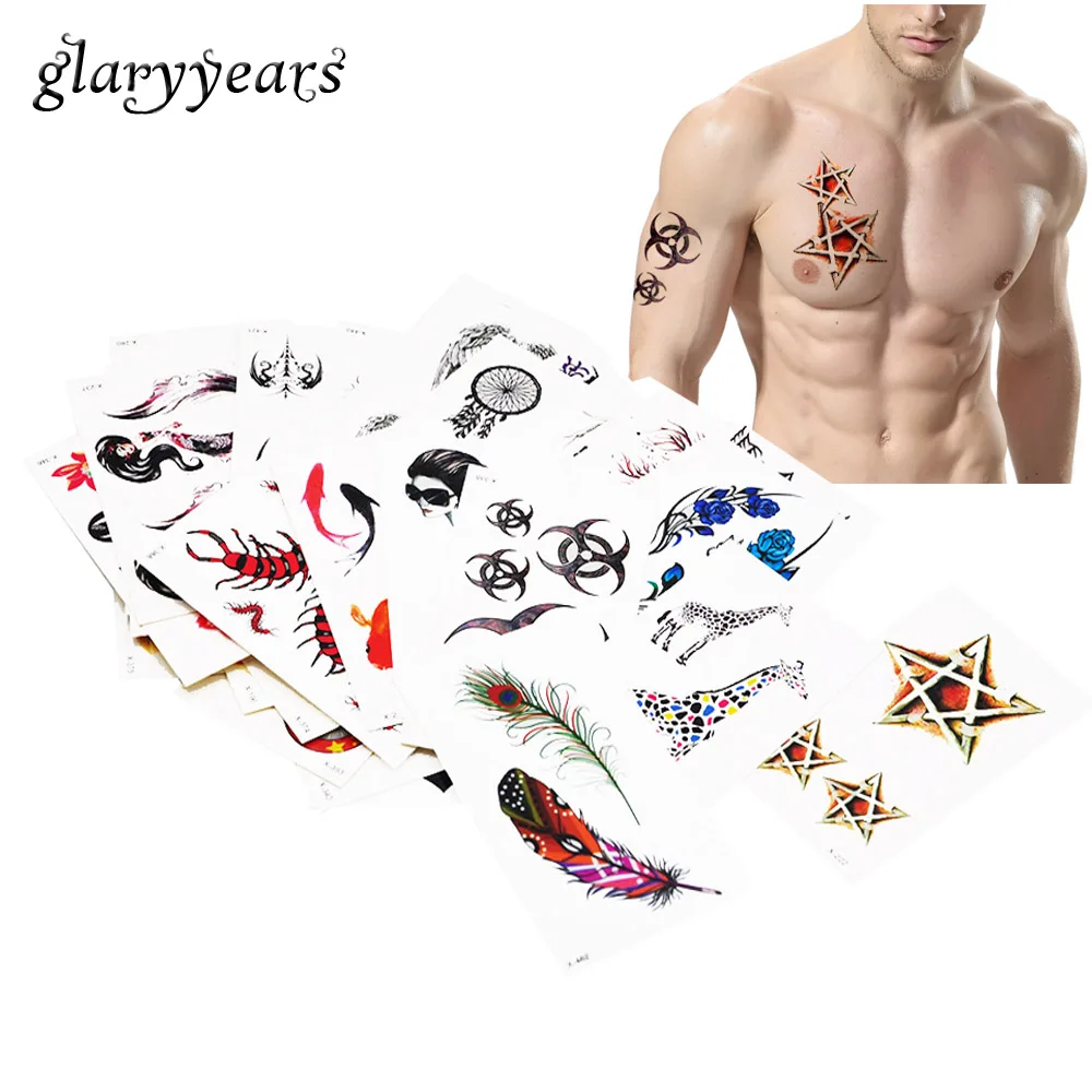 50 шт. водостойкие татуировки для тела мужчин и женщин|tattoo life|stickers for mentree of life tattoo |