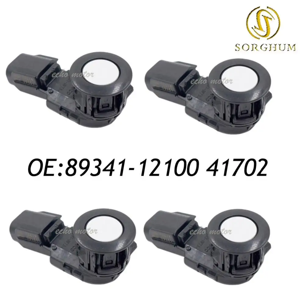 

New SET(4) 89341-12100 41702 05R21 Parking Sensor Distance Control Sensor Car Detector for TOYOTA white color