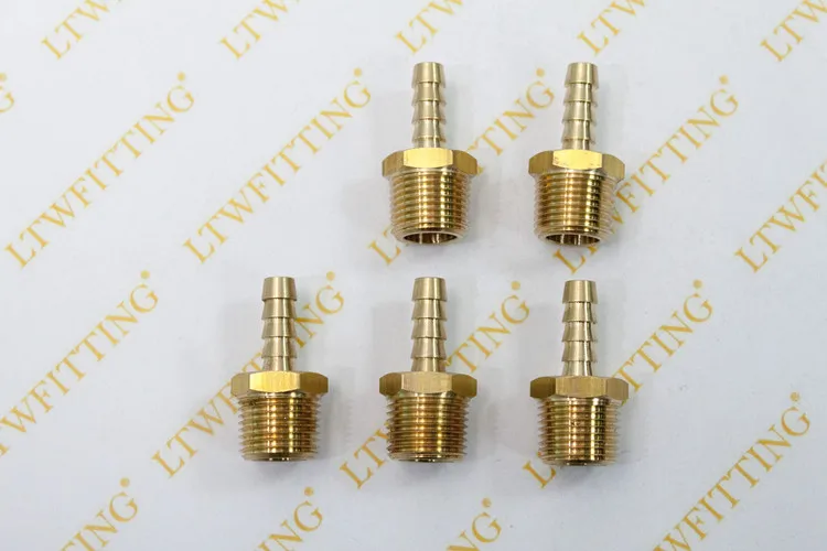 LTWFITTING латунный Барб фитинг муфта/соединитель 1/4 &quotшланг ID x 3/8&quot Мужской NPT