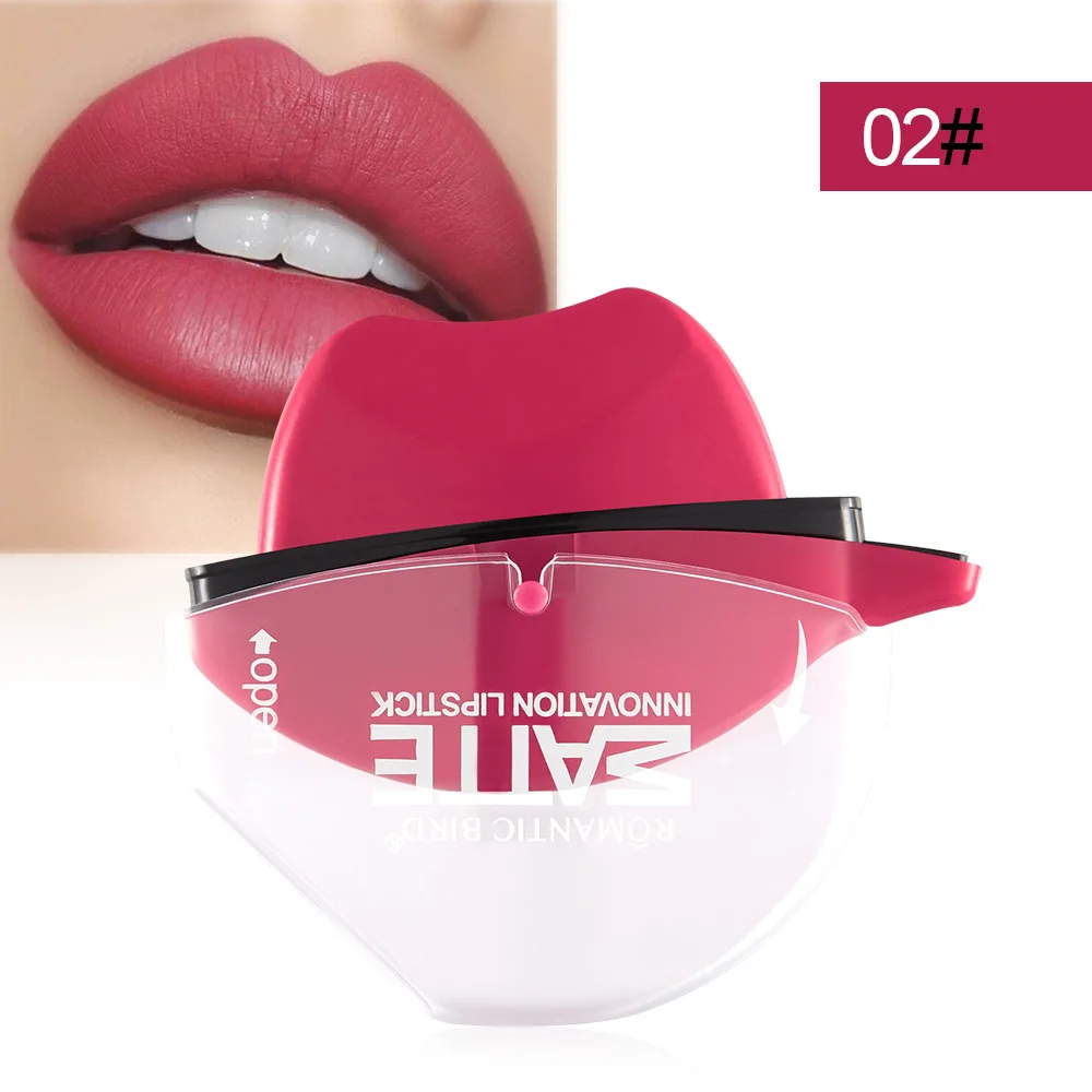 12 color Moisturizeing Lips Balm Temperature Change Color Nude Matte Lipstick Cosmetics Creative modelling Sexy Lip stick - Color: 02
