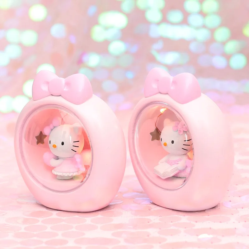Романтический розовый ночной Светильник hello kitty s прикроватная лампа для спальни