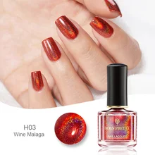 Born pretty, голографическая 6 пилка для ногтей супер сверкающая Лазерная блестящая лак для ногтей Черный Красный Маникюр художественный лак праймер