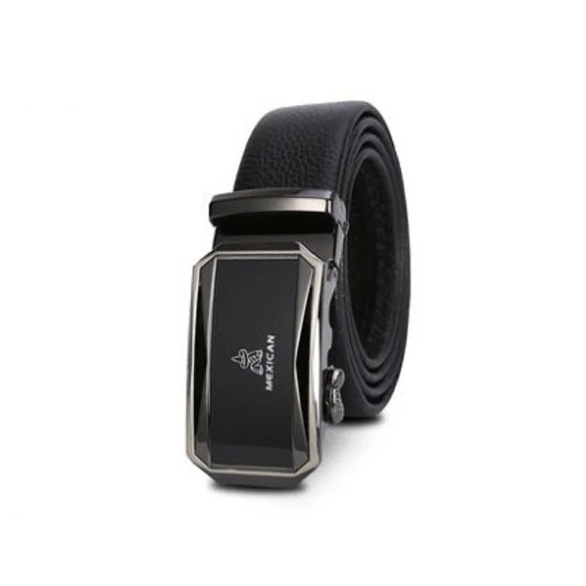 

LIN TING HAN belt men's leather youth pants with men's automatic buckle leather Korean casual business belt men's tide new