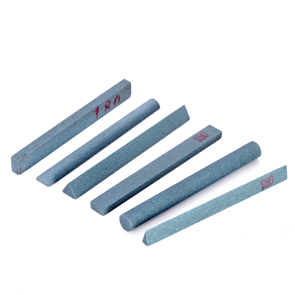 6Pcs Grit 180 Multi shape Green Carbon Grinding Stone Knife Sharpener