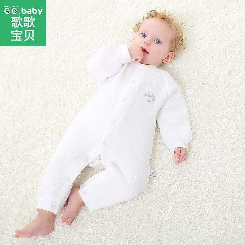 Winter Baby Boy Girls Rompers Clothes Newborn Baby Romper Long Sleeve White Baby Winter Jumpsuit 