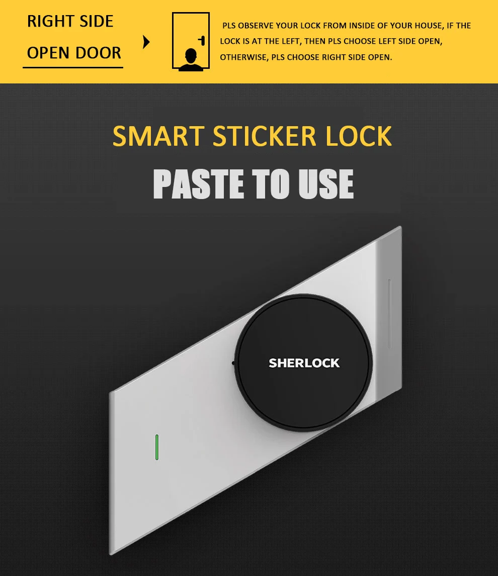 S2 Смарт Шерлок замок Bluetooth телефон приложение дистанционного Управление двери электронный противоугонной блокировки для Office для дома Спальня безопасности