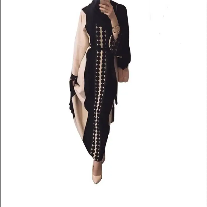 Большие размеры 2018 кружевная хлопковая liene abaya для взрослых с оборками сшитая
