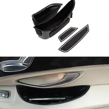 ABS пластиковый ящик для хранения дверных ручек автомобиля подлокотник коробка для перчаток для Mercedes Benz C Class W205 GLC200 260 300 аксессуары