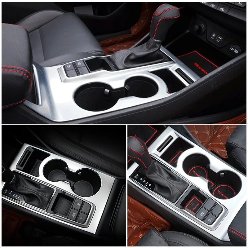 

1pcs ABS Car Stickers For Hyundai Tucson 2017 2016 2015 Gears Shift Knob Cup Panel Trim Protective Covers Accessories For Tucson