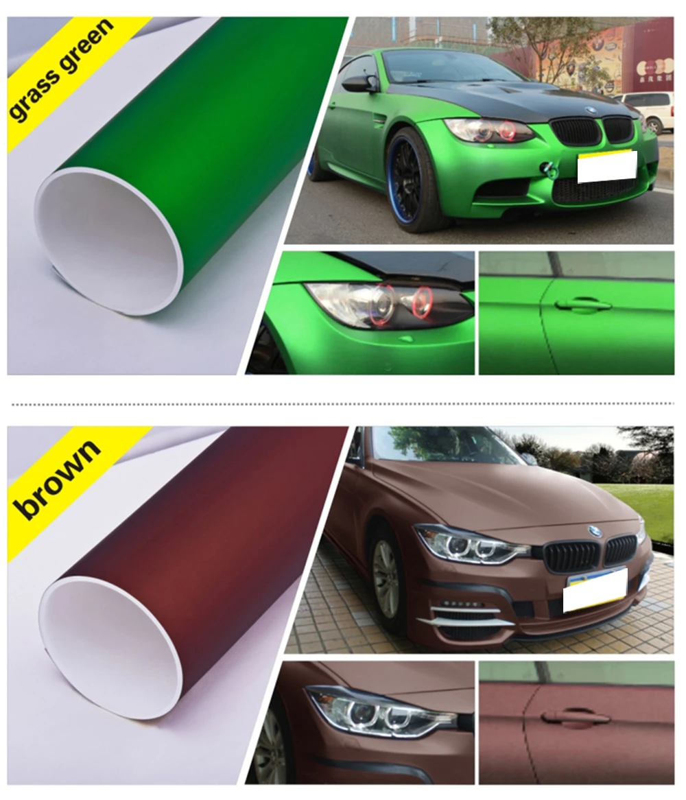 Автомобильные стикеры пленка Matt vinyl 1,52*20 м/рулон(5ft x 65ft) с каналы выпуска воздуха цвет вариант