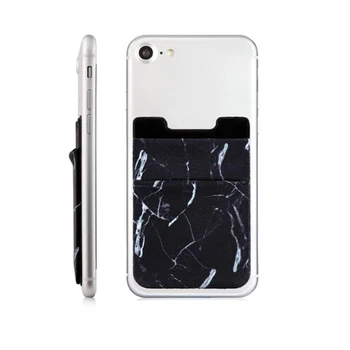 

1Pc Marble Pattern Mobile Phone Credit Card Wallet Holder Pocket Adhesive Bank Card Protection Holder Bag Protection Kids Gift