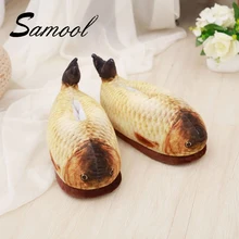 

Samool 2018 New Lover Winter Keep Warm High Quality Unisex Slippers Comfortable Women Indoor Slippers Female Fish Slippers px58