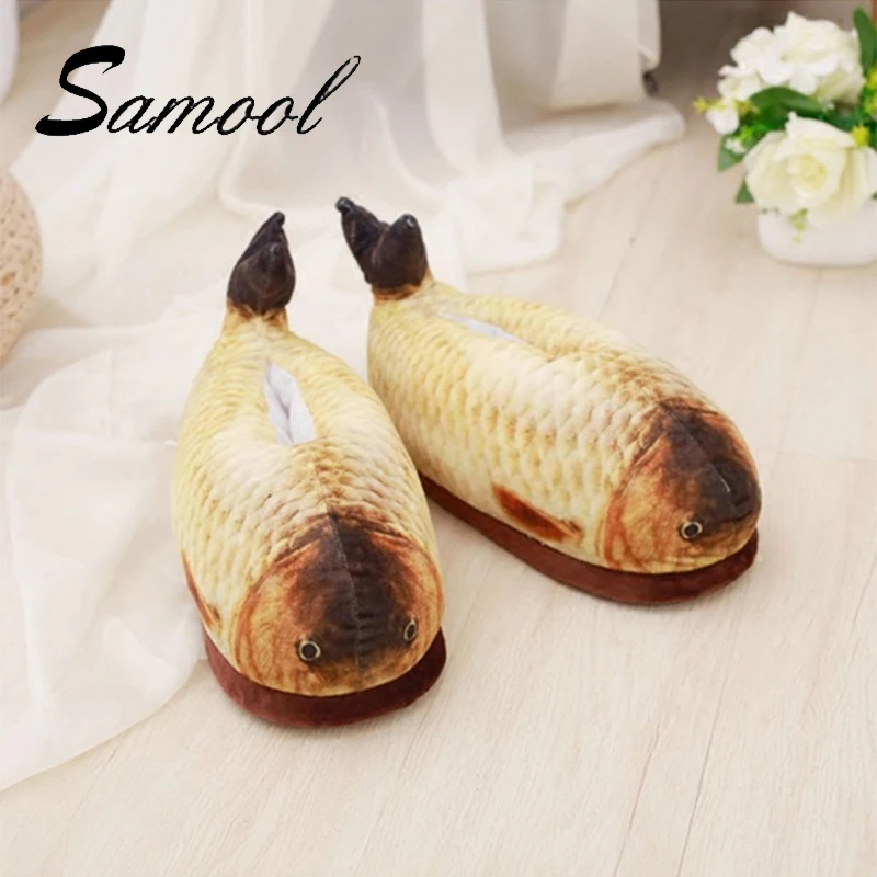 preço Samool 2018 Novo Amante Inverno Keep Warm Alta Qualidade Unisex Chinelos Confortáveis Mulheres Indoor Chinelos Femininos Chinelos De Peixe px58