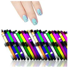 500 шт. отличная 23 Цвета металлическая нить с клеящаяся полоска линии 2 мм 3 мм Лазерная Фольга для маникюра стрип ленты ногтей наконечник украшения