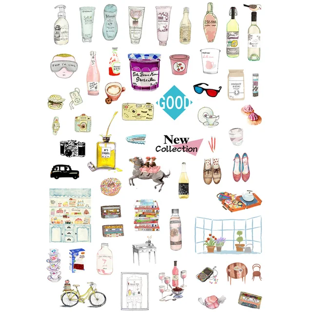 Us 087 25 Off2 Pcslot Leisure Weekend Diy Craft Uncut Stationery Paper Sticker Post It Scrapbooking Toy Diary Planner Stickers In Stationery - 