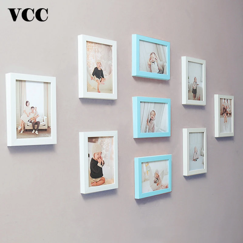 9 шт классические деревянные фоторамки для Wall Art украшение дома 7 дюймов
