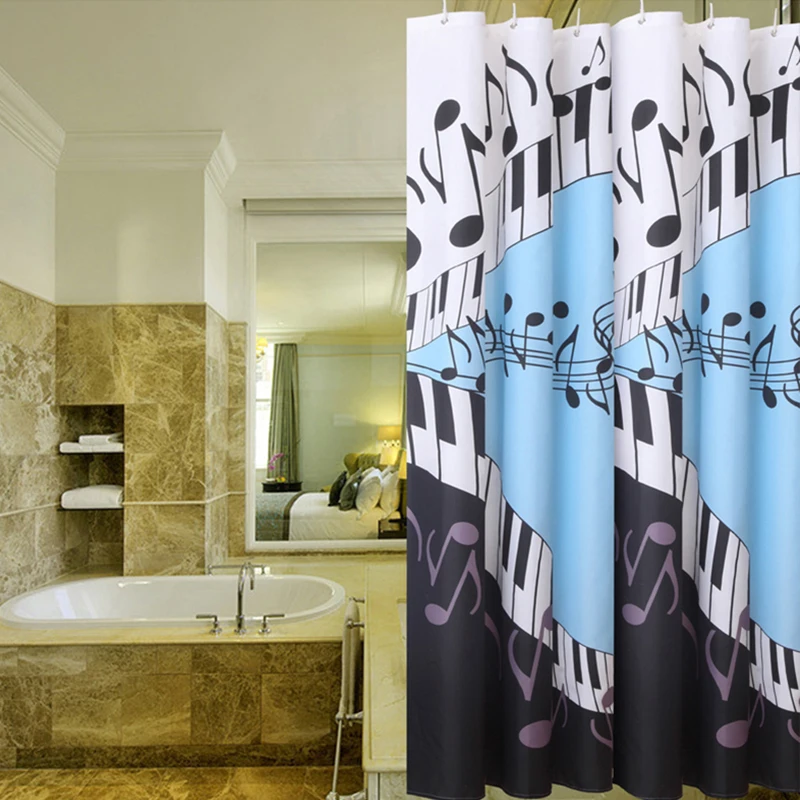 YAOXING New Musical NOTE Shower curtain waterproof bath Curtains