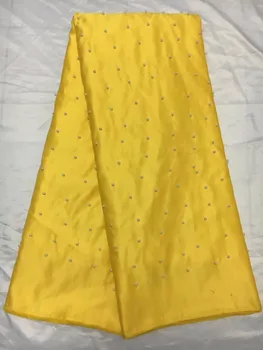 

Free shipping! Hot sale Beaded african george fabric new african raw silk george lace for nigeria wedding party dress ZH1599