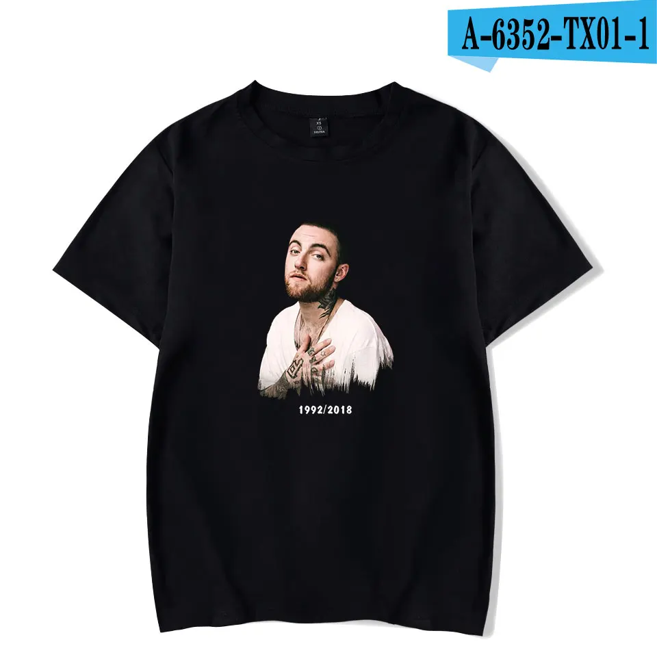 LUCKYFRIDAYF Mac Miller Футболка модная крутая футболка женская/мужская хлопковая harajuku Повседневная забавная женская модная одежда в стиле хип-хоп - Цвет: Black