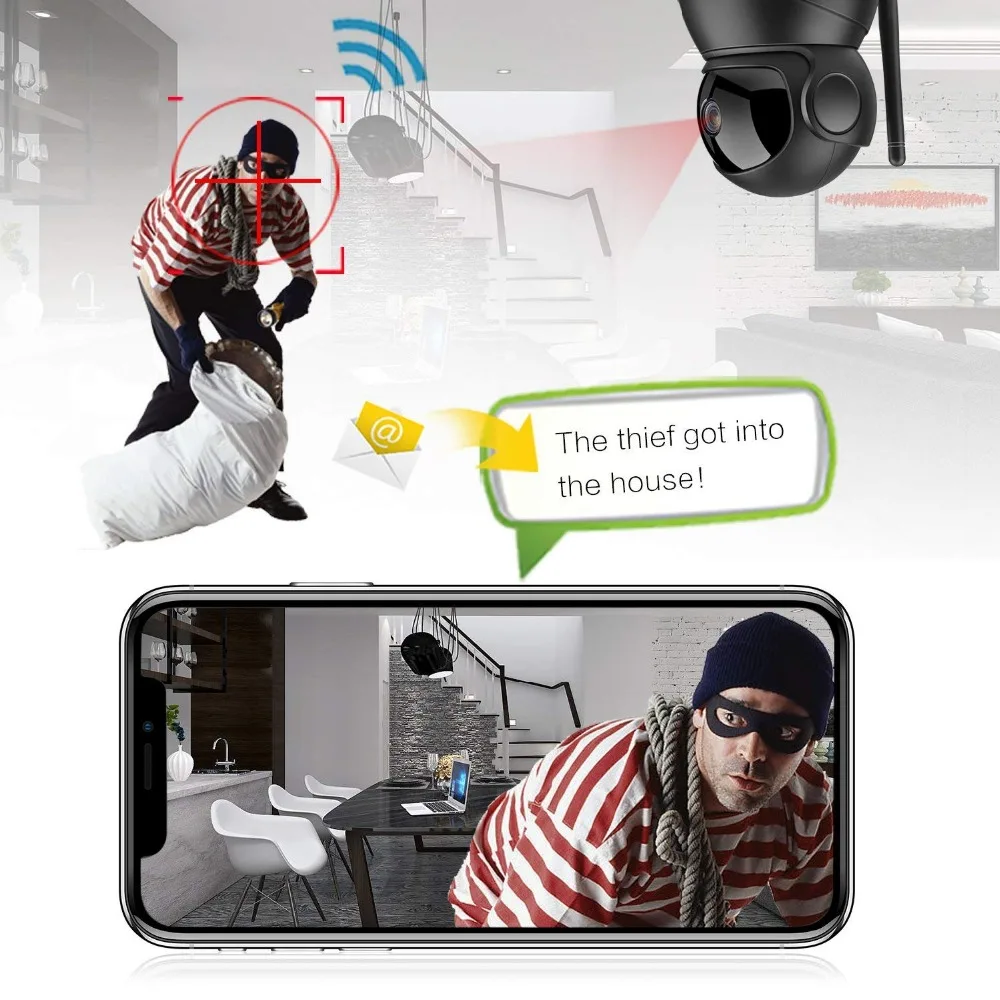 Wifi Camera Home Video Surveillance Camera CCTV Night Vision Security IP Camera Two-Way Audio Baby Monitor 2MP Security Camera