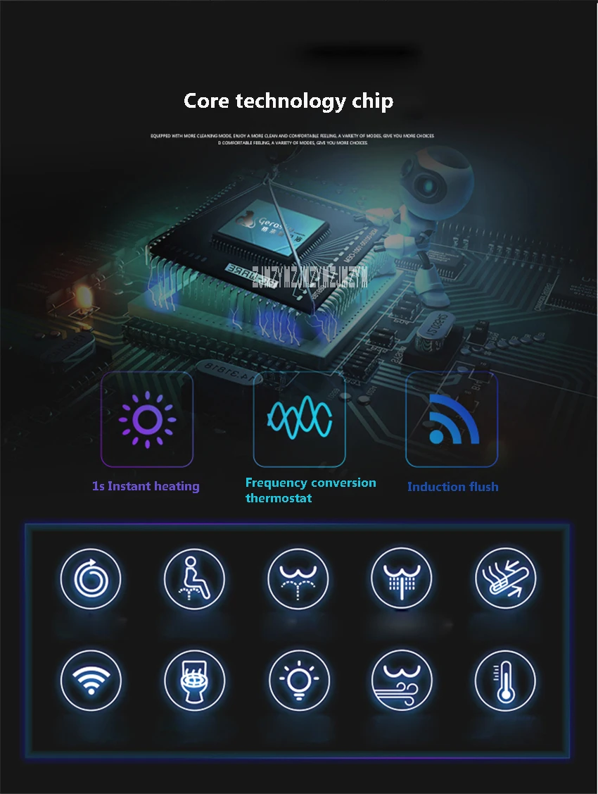 G-5800 полностью автоматический Флип-сиденье для унитаза Дистанционное Управление интеллигентая(ый) туалет высокого качества бытовой умная унитаза с подогревом 220V 1650W