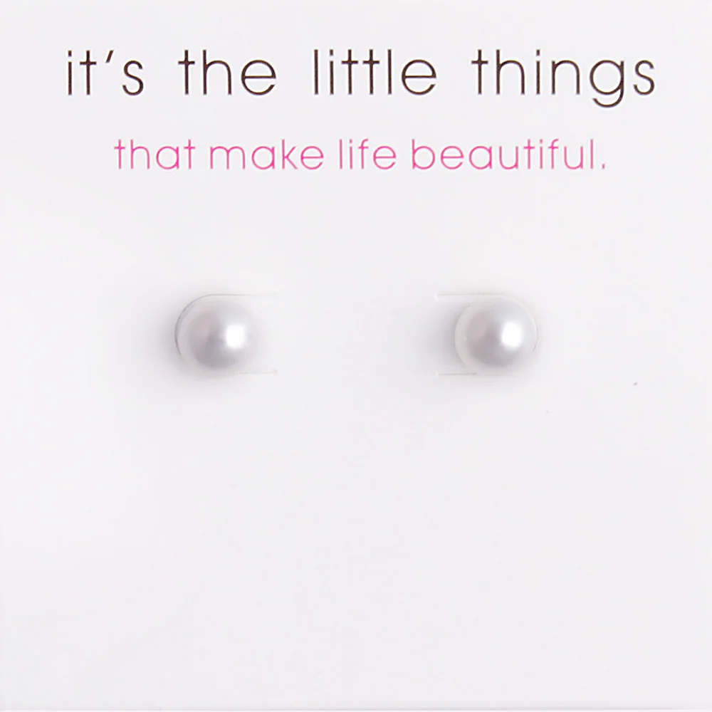

Fashion Jewelry Imitation Pearl Bean Ear Nail Stud Earrings For Women
