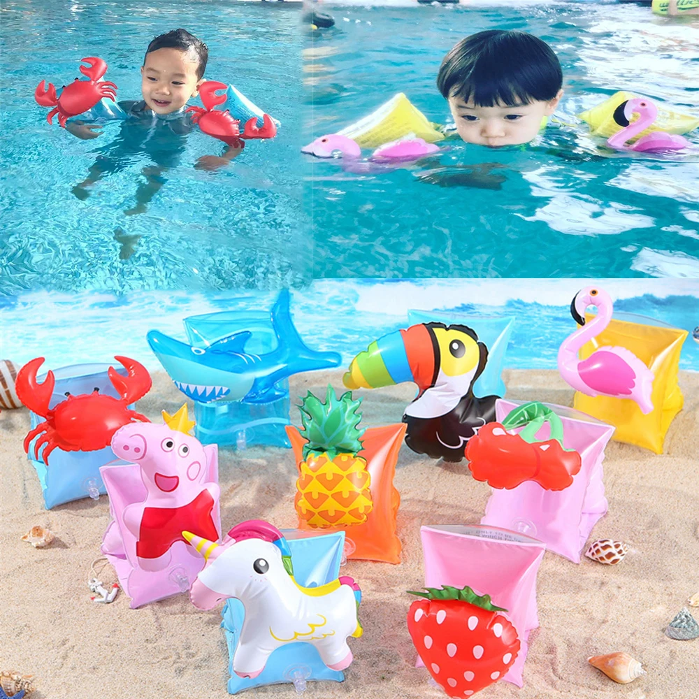

1 Pair inflatable Ring Arm Pool Float Swimming Arm Ring Safety Training Swimming Circle Float Ring Flamingo kid pool float