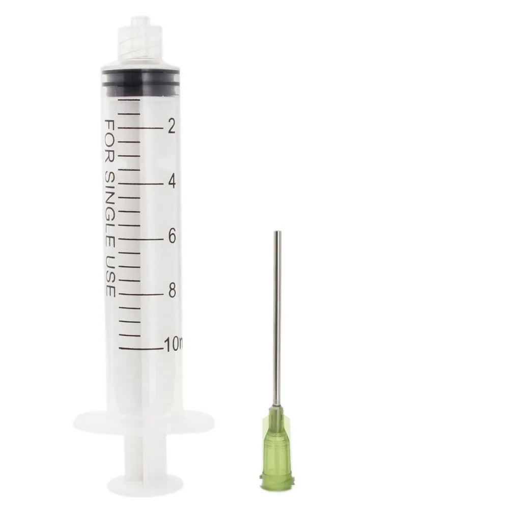 

10ml Industrial Syringes with 14G x 1-1/2" Blunt Tip Fill Needle (Pack of 10)