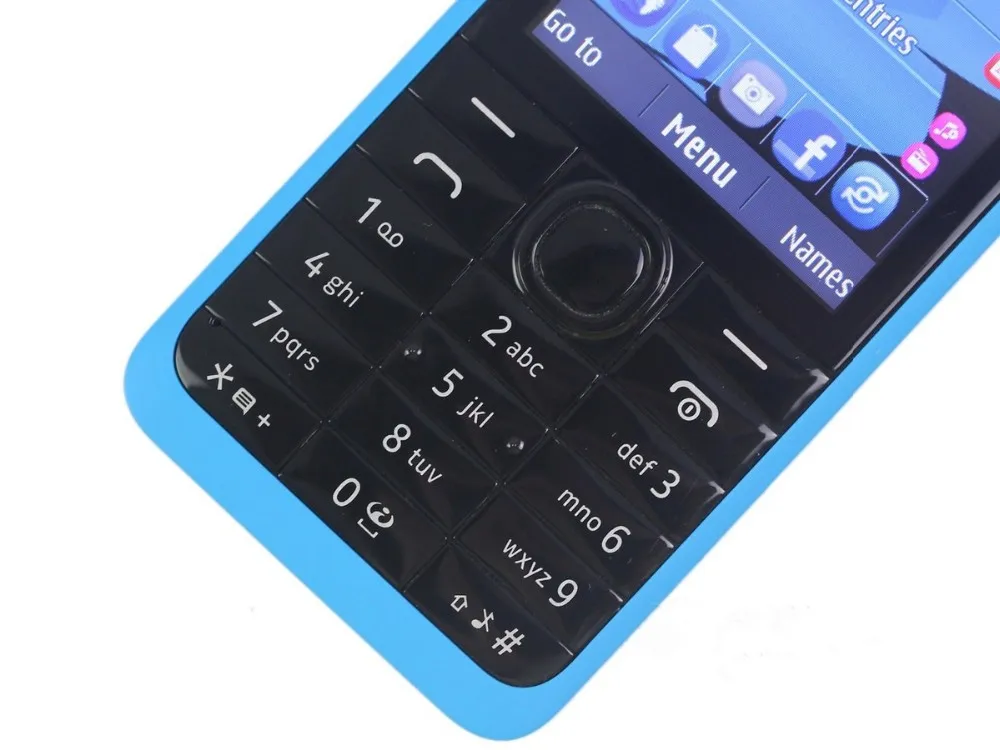 Nokia 301 разблокированный WCDMA 2," две sim-карты 3.2MP QWERTY клавиатура Восстановленный мобильный телефон