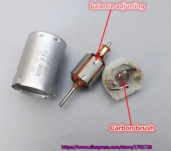 1pcs 385 DC14.4V 14500RPM High Speed Large Torque Carbon Brush DC Motor for DIY