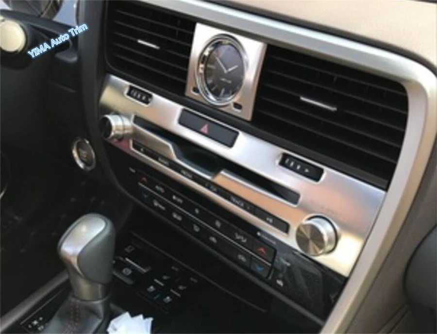 

Accessories For Lexus RX200T RX450H 2016 Stainless Steel Central Control CD Panel Molding Cover Trim 1 Pcs