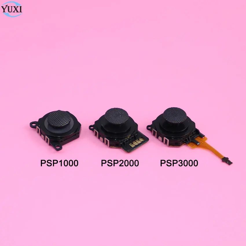 

YuXi 50pcs/lot Replacement Parts Black 3D Button Analog Joystick for Sony for PSP1000 PSP 1000 2000 Slim 3000 Console