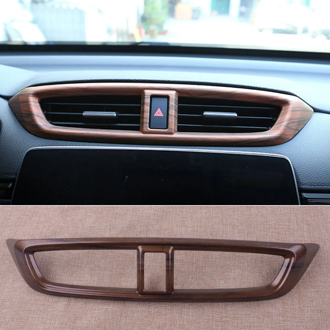 CITALL New Car ABS Plastic Peach Wood Grain Interior Middle Air Vent