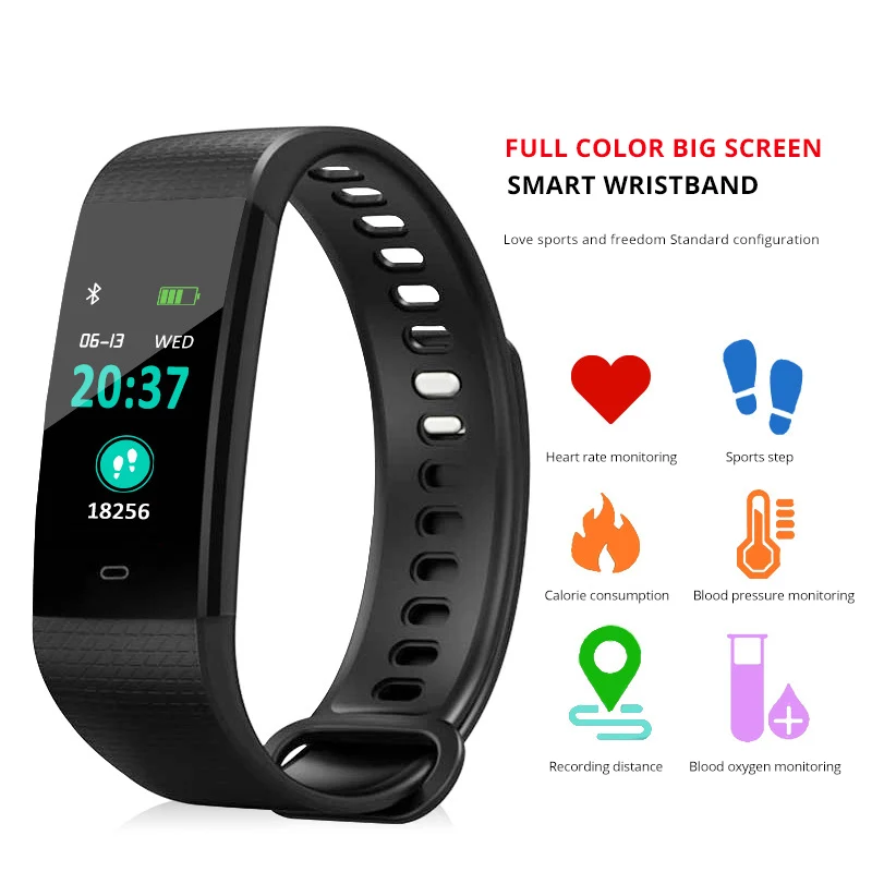 

Smart Band Heart Rate Tracker Fitness Tracker Y5 Smartband Smart Bracelet Waterproof Smart Wristband Smart Watch for Women Men